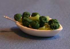 Dollhouse Miniature Broccoli Side Dish